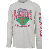 T-shirt à manches longues Texas Rangers Fair Ball Franklin pour homme, gris, 1947