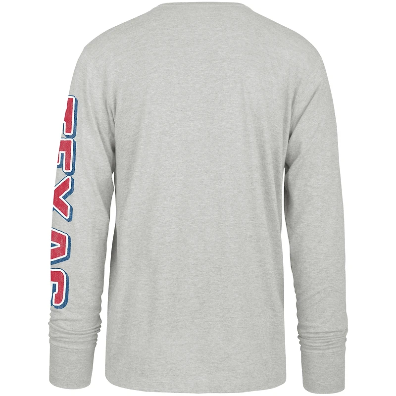 Men's '47 Gray Texas Rangers Fair Ball Franklin Long Sleeve T-Shirt