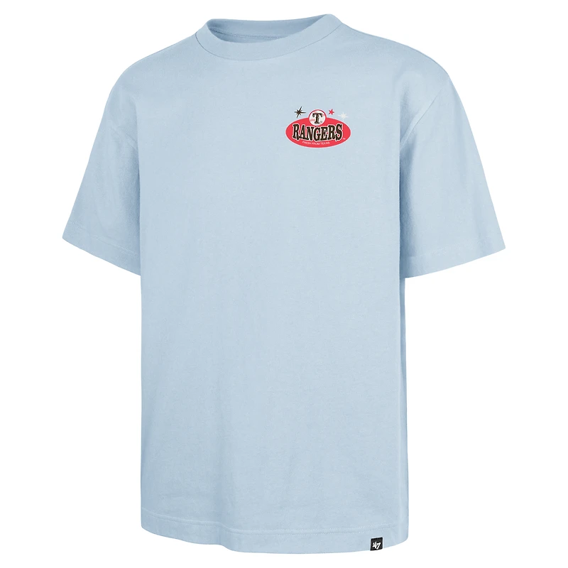Men's '47 Light Blue Texas Rangers Ice Cream Parlor Foundation T-Shirt