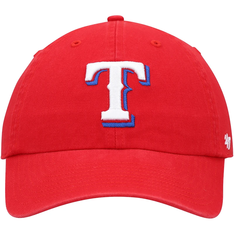 Casquette réglable '47 Red Texas Rangers Alternate Clean Up pour homme