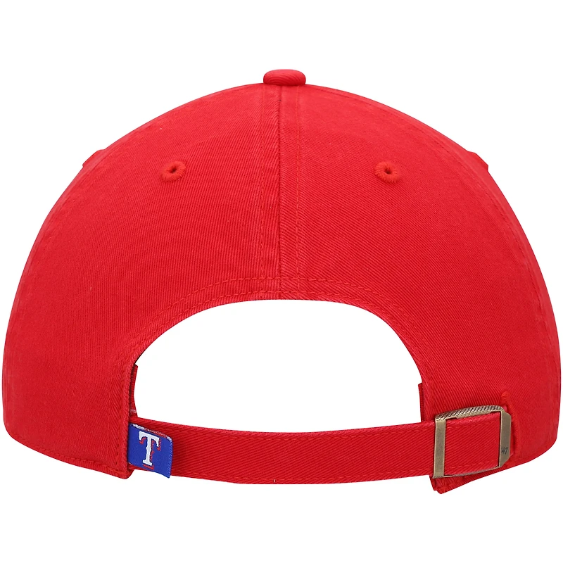 Men's '47 Red Texas Rangers Clean Up Adjustable Hat