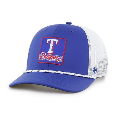 Casquette de camionneur ajustable Texas Rangers '47 Royal/White pour homme
