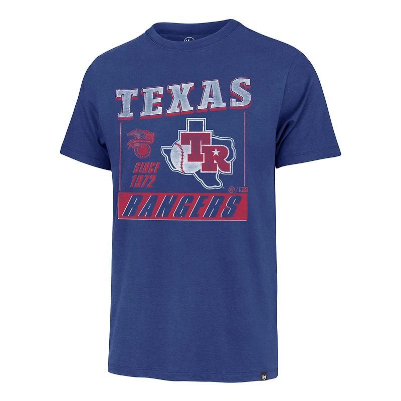 Men's '47 Royal Texas Rangers Outlast Franklin T-Shirt