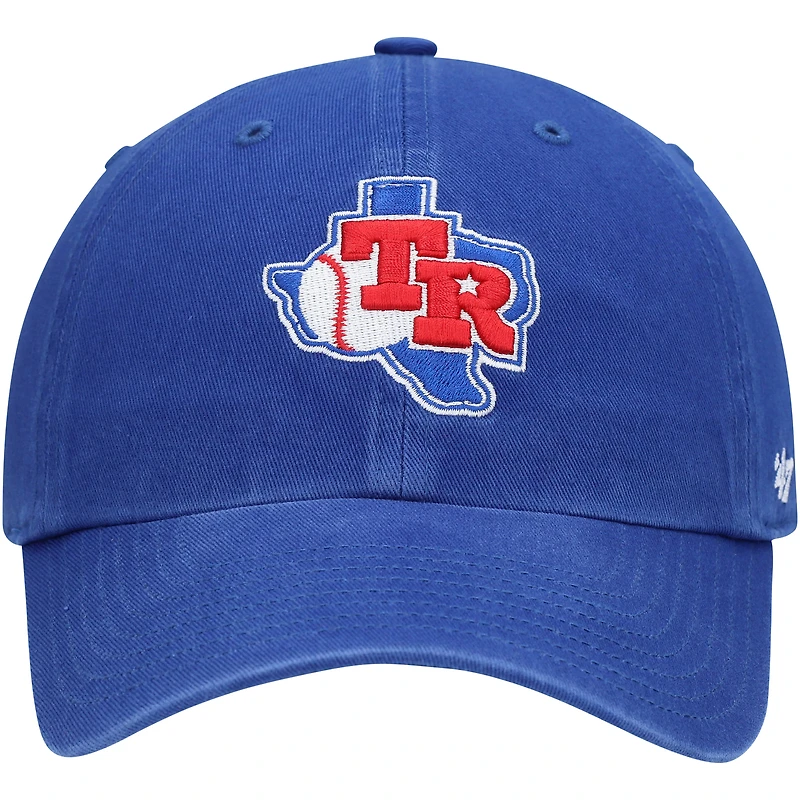 Casquette réglable Clean Up de la collection Cooperstown des Royal Texas Rangers Team '47 pour homme
