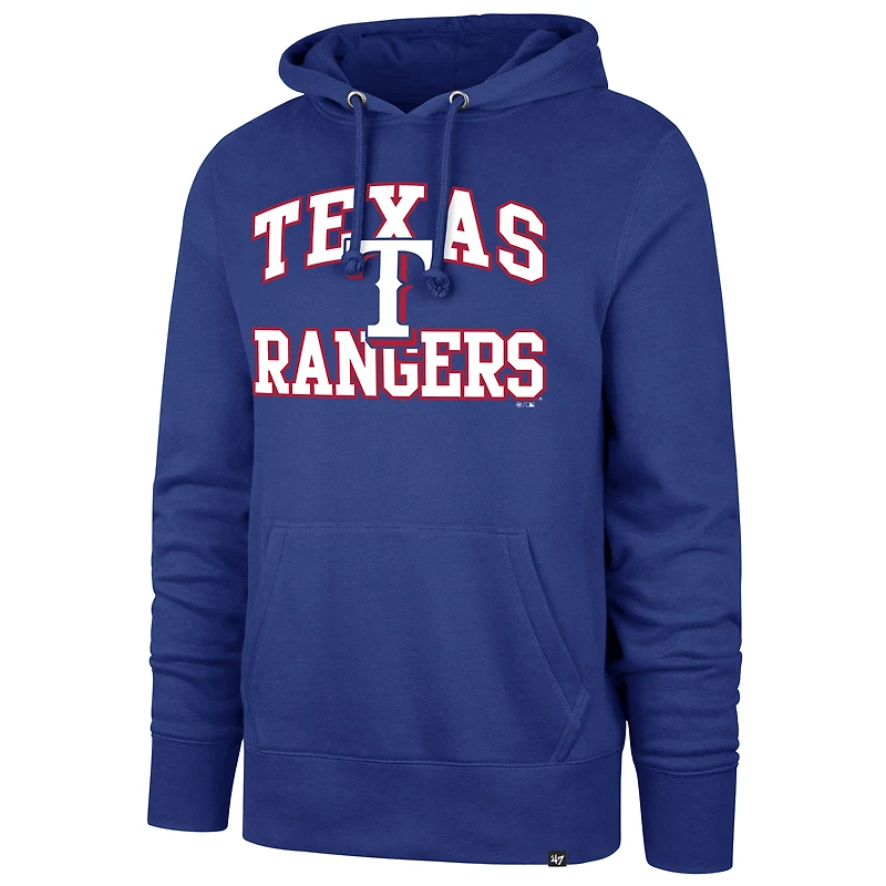 Sweat à capuche enfiler Velocity Headline Royal Texas Rangers '47 pour homme