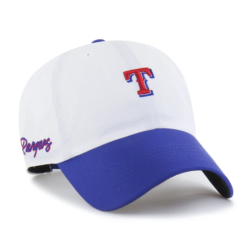 Men's '47 White/Royal Texas Rangers Vista Mini Clean Up brrr° Adjustable Hat