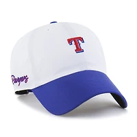Men's '47 White/Royal Texas Rangers Vista Mini Clean Up brrr° Adjustable Hat