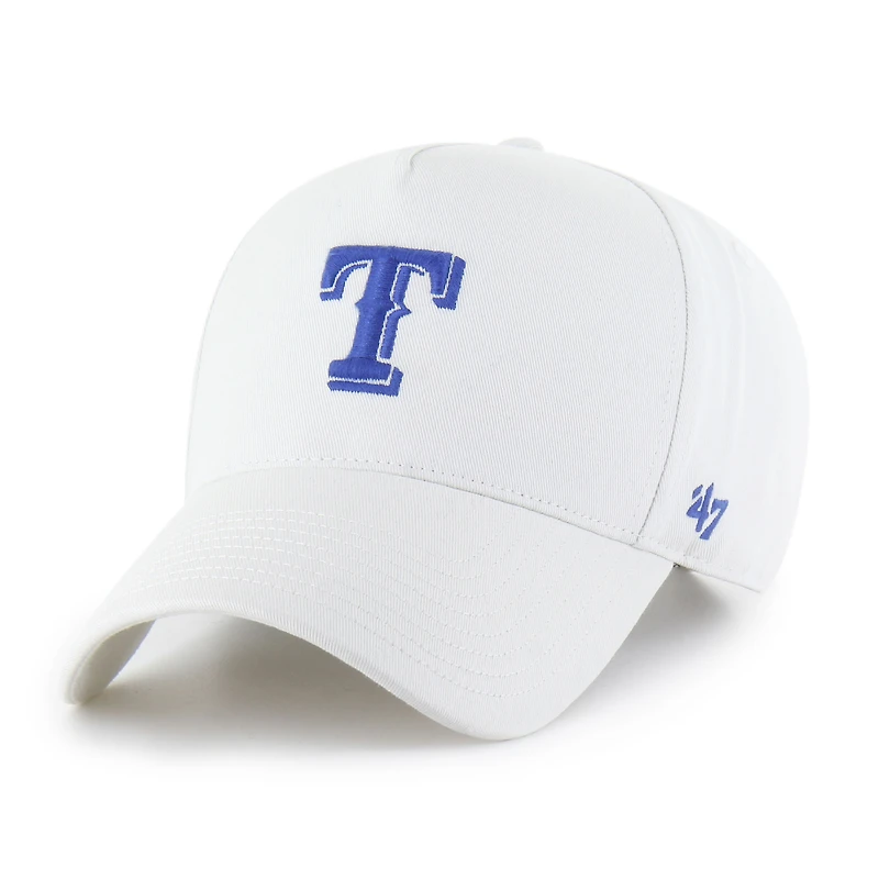 Men's '47 White Texas Rangers Foundational Pinch Offside Adjustable Hat