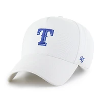Men's '47 White Texas Rangers Foundational Pinch Offside Adjustable Hat