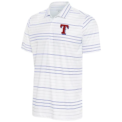 Polo Ryder Antigua blanc/bleu royal pour homme des Texas Rangers