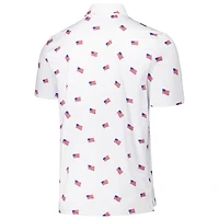 Men's Antigua White Texas Rangers  Americana Polo