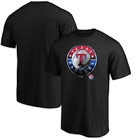 T-shirt noir pour homme avec mascotte Midnight des Texas Rangers