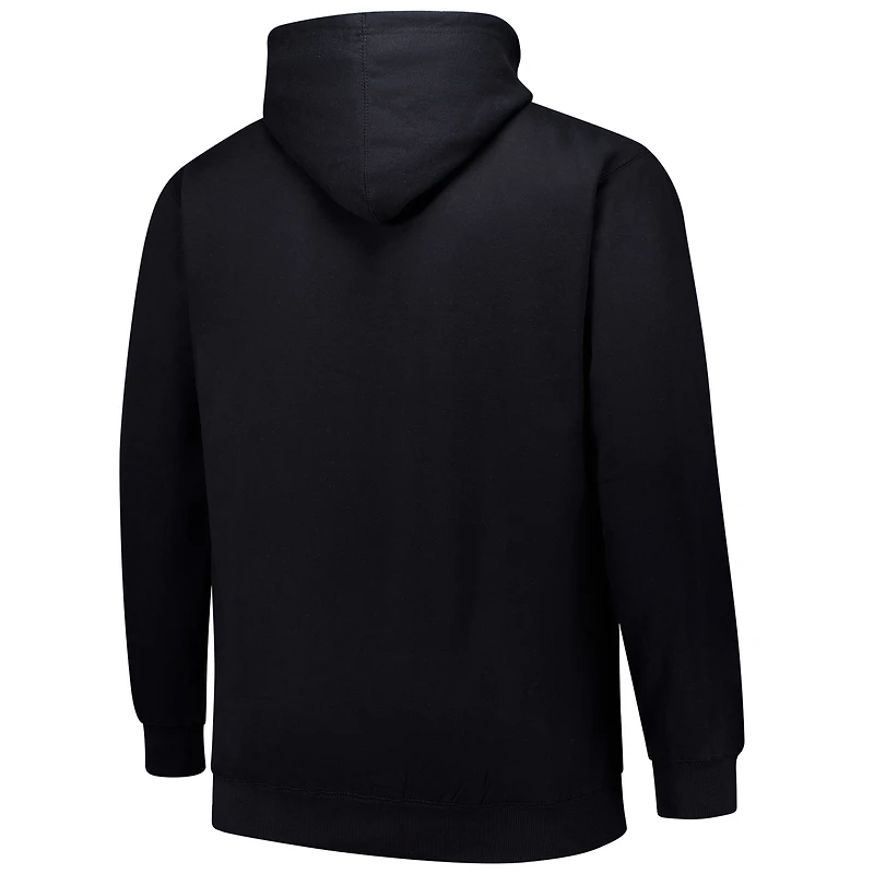Sweat à capuche noir en polaire Texas Rangers Stack pour hommes