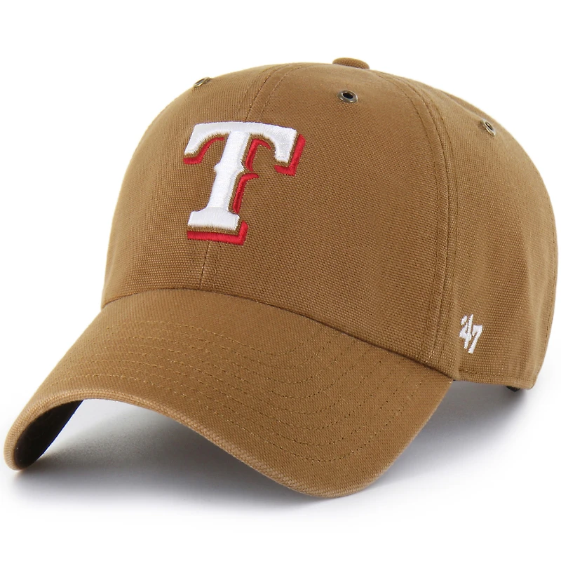 Men's Carhartt x '47 Brown Texas Rangers Clean Up Adjustable Hat