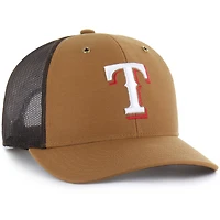 Casquette ajustable Carhartt x '47 Brown Texas Rangers Trucker pour homme