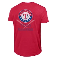 Men's Champion  Red Texas Rangers Tri-Blend T-Shirt