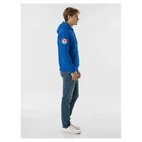 Men's Champion  Royal Texas Rangers Reverse Weave Chenille Hoodie