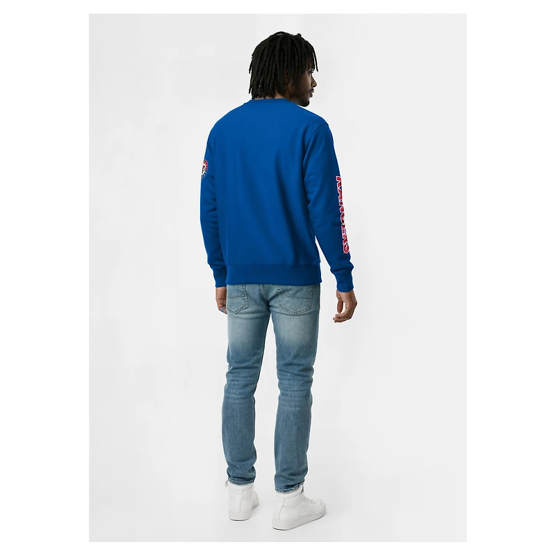 Men's Champion Royal Texas Rangers Reverse Weave Chenille Sweatshirt