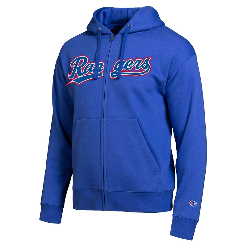 Sweat à capuche zippé pour homme Champion Texas Rangers Royal All-Star