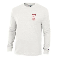 T-shirt à manches longues Champion White Texas Rangers Cooperstown Winning Tradition Tri-Blend pour homme