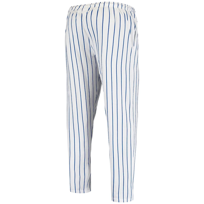 Concepts Sport - Pantalon blanc à fines rayures Vigor Texas Rangers pour homme