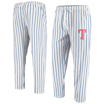 Concepts Sport - Pantalon blanc à fines rayures Vigor Texas Rangers pour homme