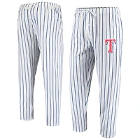 Pantalon à fines rayures blanches Concepts Sport Texas Rangers Vigor pour homme