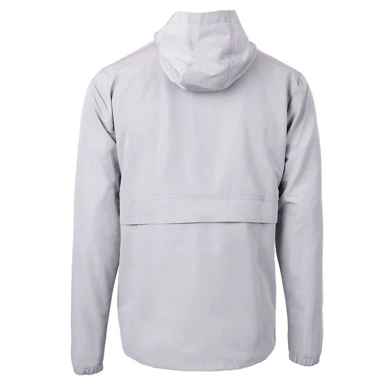 Men's Cutter & Buck Gray Texas Rangers Charter Eco Recycled Half-Zip Anorak Jacket