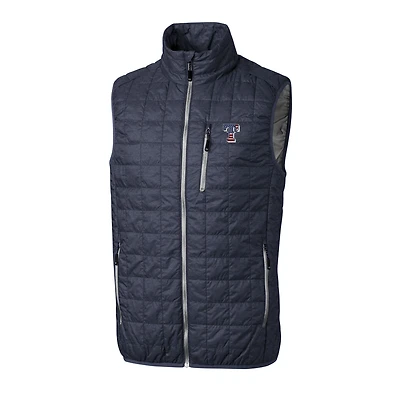 Gilet Rainier zippé pour homme, gris, Texas Rangers, motif étoiles et rayures, coupe-vent buck, taille grande