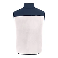 Gilet zippé en polaire Sherpa écologique Cascade pour homme, motif Texas Rangers Stars & Stripes, Cutter Buck, avoine