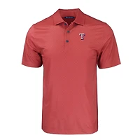 Men's Cutter & Buck Red Texas Rangers Big Tall Pike Eco Tonal Geo Print Stretch Recycled Polo