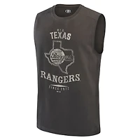Men's Darius Rucker Collection by Fanatics  Charcoal Texas Rangers Muscle Tank Top