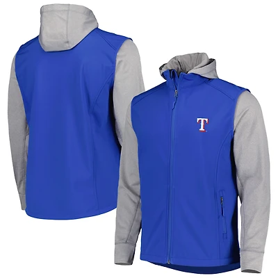 Veste Dunbrooke Royal/Heather Grey Texas Rangers Alpha Full-Zip pour homme