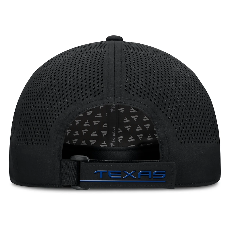 Casquette ajustable Texas Rangers Level Up Driver Fanatics noire pour homme