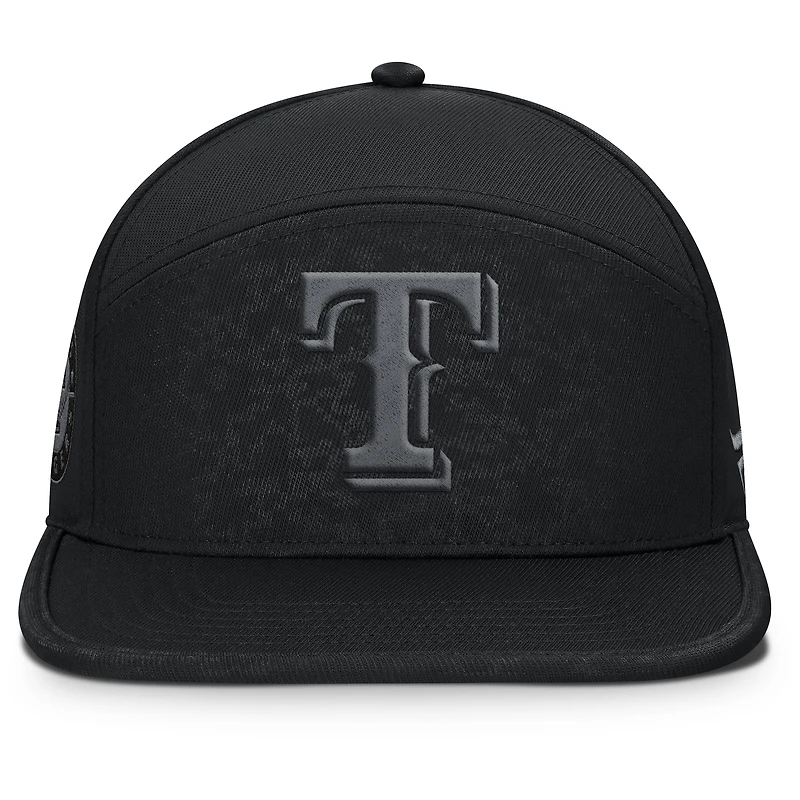 Men's Fanatics Black Texas Rangers Platoon Adjustable Hat