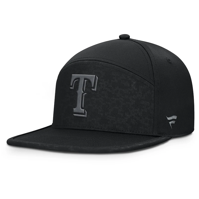 Men's Fanatics Black Texas Rangers Platoon Adjustable Hat