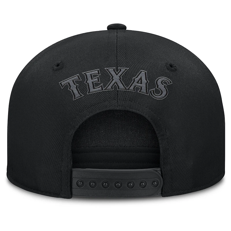 Men's Fanatics Black Texas Rangers Platoon Adjustable Hat