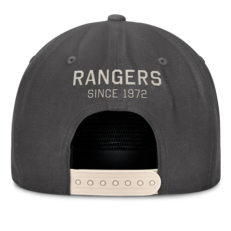 Casquette ajustable Fanatics pour homme, charbon de bois, Texas Rangers Closer