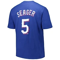 T-shirt avec nom et numéro Corey Seager Royal Texas Rangers pour hommes