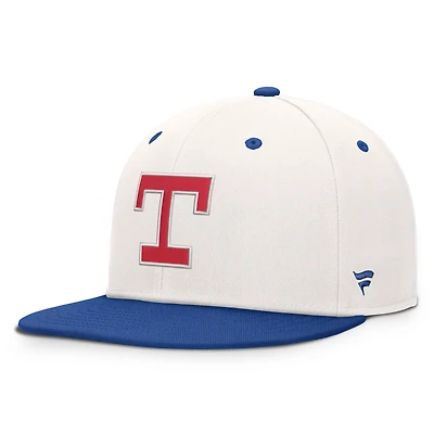 Men's Fanatics Cream/Royal Texas Rangers Heritage Ballpark Snapback Hat