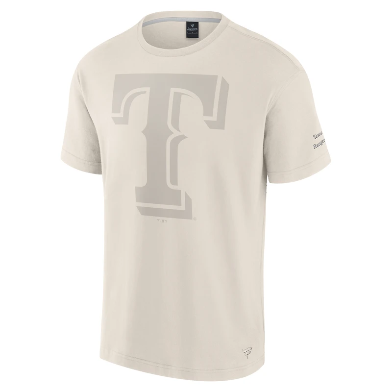 T-shirt emblématique des Texas Rangers pour hommes, couleur crème, Fanatics