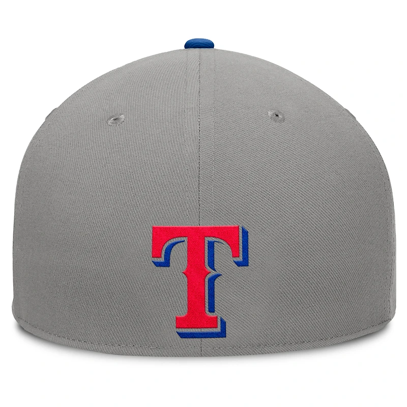 Men's Fanatics Gray/Royal Texas Rangers Clubhouse Dugout Fitted Hat