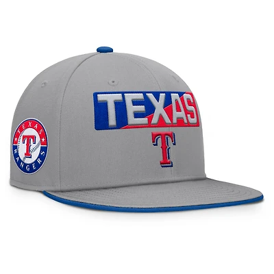 Men's Fanatics Gray Texas Rangers Punchout Snapback Hat