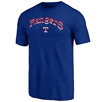Men's Fanatics Heather Royal Texas Rangers Cooperstown Collection Series Sweep Tri-Blend T-Shirt