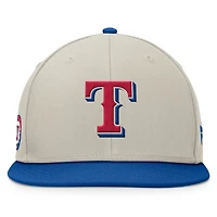Men's Fanatics Khaki/Royal Texas Rangers Team Two-Tone Snapback Hat