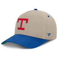 Men's Fanatics Khaki/Royal Texas Rangers Veteran A-Frame Adjustable Hat