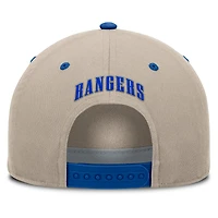 Men's Fanatics Khaki/Royal Texas Rangers Veteran A-Frame Adjustable Hat