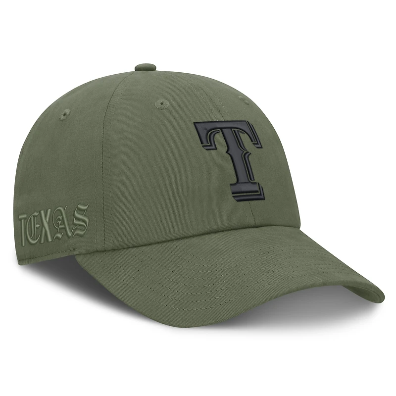 Casquette ajustable Fanatics Olive Texas Rangers Pine Rider pour homme