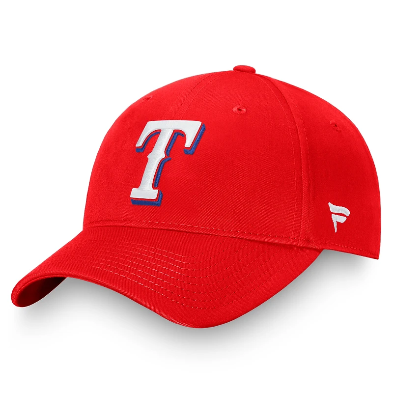 Casquette ajustable Texas Rangers Core pour hommes Fanatics Red