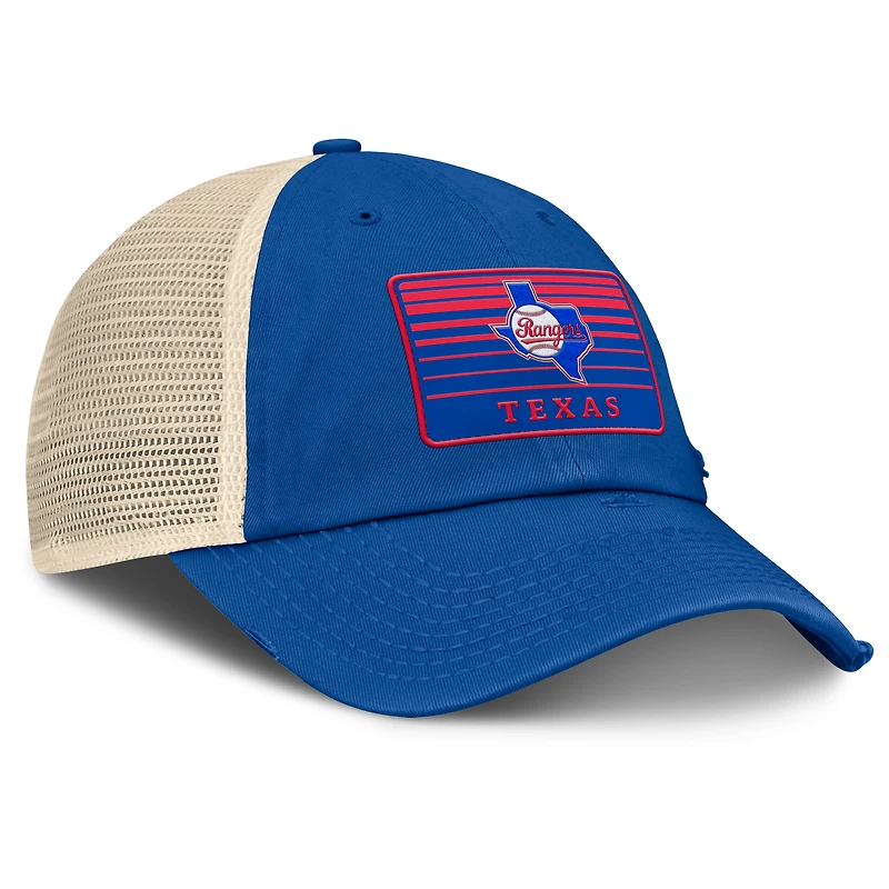 Men's Fanatics  Royal/Natural Texas Rangers Cooperstown Collection Eastbound Mesh Adjustable Hat
